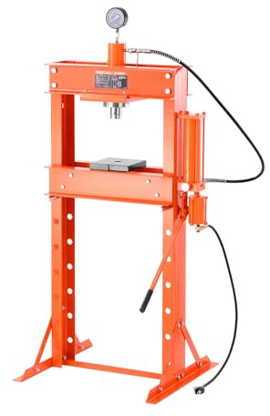 VEVOR Prensa Hidráulica de Taller, con Marco en H de 30 T con Placa de Prensa y Soporte Triangular, para Piso de Garaje Estable con Válvula de Alivio, para Doblar y Enderezar, 855 x 700 x 1750 mm