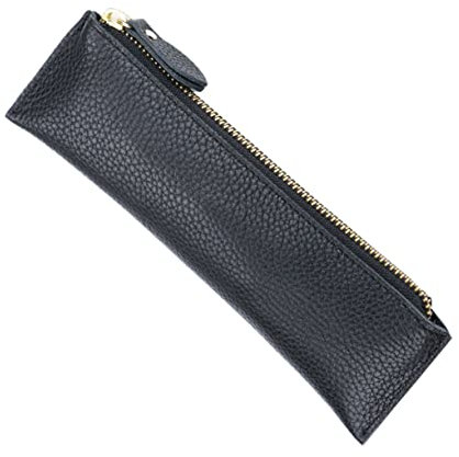 DIYEAH Handgefertigte Stifttasche Aus Leder Schützender Stifthalter Für Schulbedarf Büro Herrenmode Schwarz