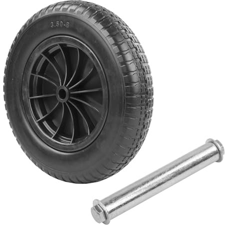 KCT 14 (3.50-8) Puncture Proof/Solid Heavy Duty Pu Wheelbarrow Carts Wheel & Tyre