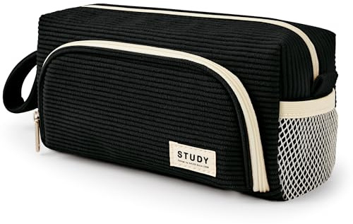 KALIDI Federmäppchen Cord-Stoff Pencil case Mäppchen mit grossem Fassungsvermögen Schreibwarenbeutel Bleistift Beutel für Middle School College Office Studentin Mädchen Geschenk