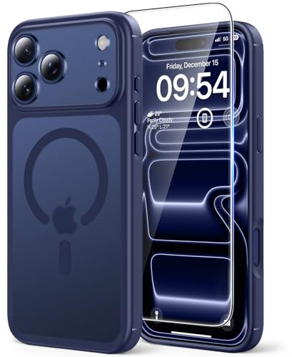 TAURI for iPhone 17 Pro Max Case Compatible with MagSafe, Matte Blue | 15FT Military-Grade Protection, Not-Yellowing Shockproof Anti-Scratch Slim Phone Cover