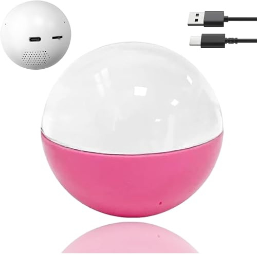 Reproductor de video de bolas de cristal personalizadas, bola de cristal 3D con videos y fotos personalizados, esfera de iluminada con pantalla digital, regalo fotográfico(Pink)