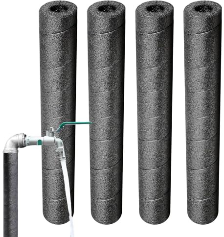 Rohrisolierung Mit Ø 20mm Durchmesser, 50mm Isolierung. 4 Stück Selbstklebend Schlauch Rohrisolierung - Isolierung Für Heizung Und Sanitär Griffe Geländer Stangen Garten