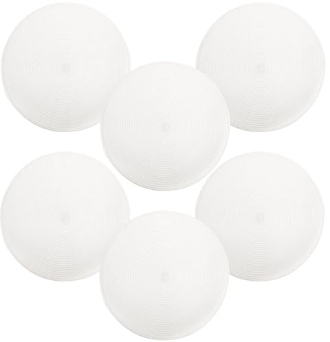 Toyvian Set da 6 Tovagliette Colazione Plastica Intrecciate Rotonde, Rustiche e Resistenti al Calore in Pp, per Casa e Hotel, Facili da Pulire e Antigraffio