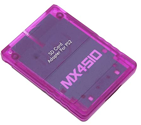 Xiuganpo Adaptateur de Lecteur de Carte de Stockage Micro fabriqué à la Main pour MX4SIO SIO2SD, Lecteur de Carte en Matériau Durable, Accessoires pour (Violet translucide)