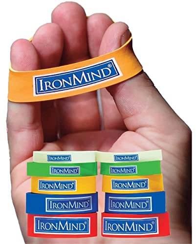 IronMind Expandera dina handband 10 pack: Kyss armbågssmärta adjö - förhindra, rehabilitering, minskar smärta från tennisarmbågen, karpaltunnel. Autentisk, original, effektiv