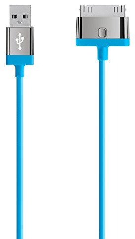 Belkin F8J041cw2m-BLU - Cable de carga y sincronización Mixit de 30 pines a USB 2.0 para iPad 1/2, iPhone 4/4s, azul