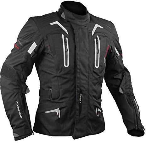 Giacca Moto Touring Termica Impermeabile Sfoderabile Protezioni CE Nero XXL