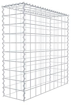 Cestino di pietra Gabbione Maglie rettangolari, 10 x 10 cm, profondità 30 cm, Cestino per la coltivazione di tipo 3, chiusura a spirale, con zincatura galvanica