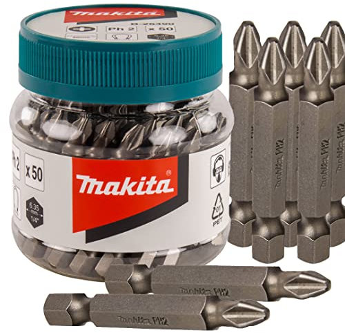 Makita B-26490 50 Piece Screw Bits PH2x50mm