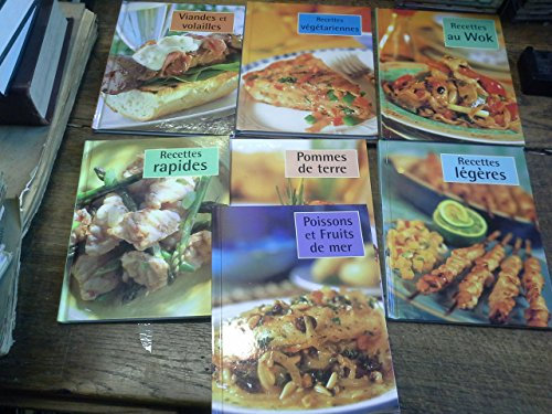 Lot de 7 livres de recettes cuisine recettes légères - Pomme de terre - Recettes au Wok - recettes végétariennes - Poissons et fruits de mer - recettes rapides - viandes et volailles -
