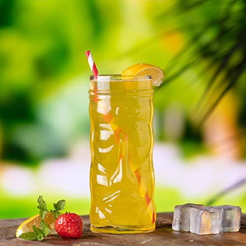 Utopia Tahiti Hiball 15.75oz / 450ml (Case of 6) | Striking textured design adds a tactile feel to busy commercial bars, with a heavy base for stable presentation.