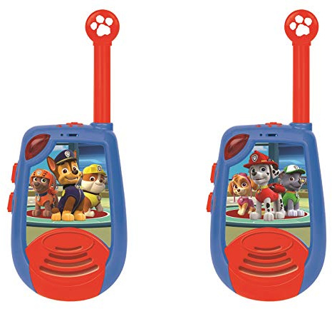 Lexibook, Paw Patrol, Walkie-Talkies, TW25PA | 2 km Reichweite, Morselicht, 2 Kanäle, Gürtelclip, Batteriebetrieb, Blau/Rot