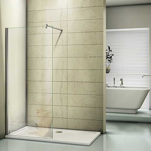 AICA 60x200cm Duschwand Walk in Dusche Duschtrennwand 10mm Easy-clean Nano Glas Duschabtrennung