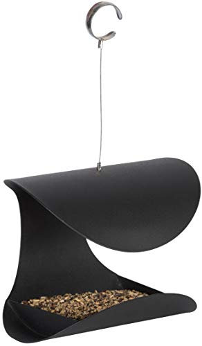 Esschert Design FB438 Vogelfutterstation zum Aufhängen, Metall, groß, Schwarz