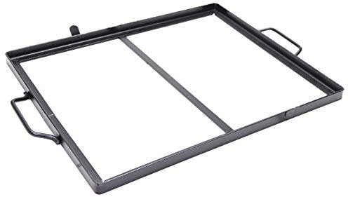 FONDERIA BONGIOVANNI Telaio in Ferro per Bistecchiera in Ghisa Piastra in Pietra Ollare per Barbecue (50x40 cm)