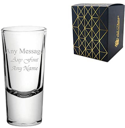 Personalised Engraved Shooter Shot Glass, Holds Up to 1oz/25ml of Liquid, Customise with Any Message for Any Occasion, Such as Birthdays, Weddings, Christmas, Easter, Graduation