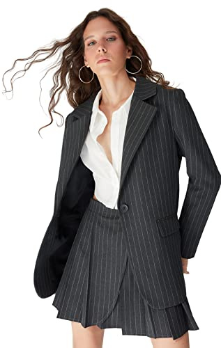 TRENDYOL Blazer – svart – vanlig