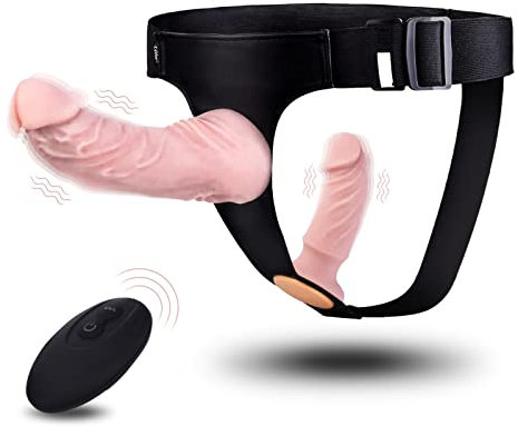 Utimi Strapon Umschnalldildo Vibratoren Umschnallpenis - Strap on Umschnall mit 2 Silikon Dildos Verstellbarer Harness Extrem SM Sex Toy Set Erotik Sexspielzeug für Männer Frauen Lesben Pärchen