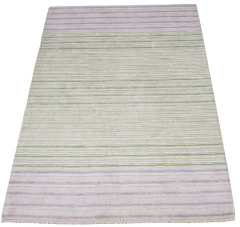 Teppich 100% Wolle Grün lila Rosa 160X230 cm Orientteppich Handgetuftet HT296