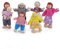 TIESOME Puppenhaus Familienfiguren, 7 Stück Holz Puppenhaus Familie Menschen Mini verstellbare Familienpuppen Figuren Familie Rollenspielfiguren Miniatur Puppenhaus Zubehör (B)