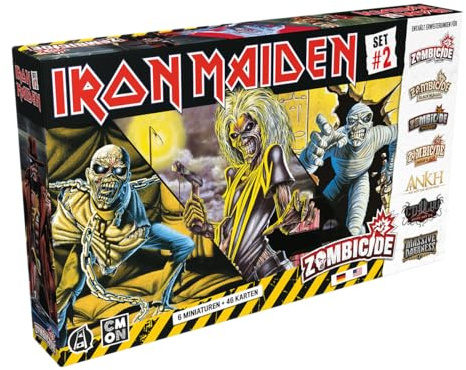 CMON, Iron Maiden Character Pack 2, Miniaturen-Erweiterung, Kennerspiel, Dungeon Crawler, 1-6 Spieler, Ab 14+ Jahren, 60 Minuten, Deutsch, Mehrsprachig, Mehrfarbig, Bunt