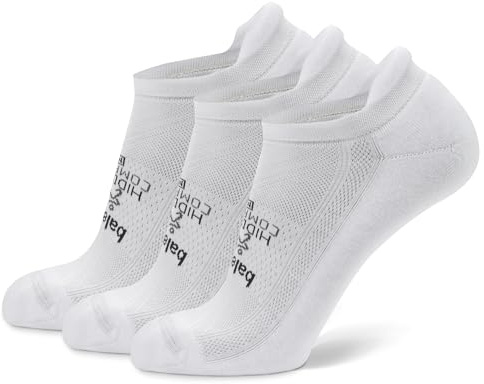 Balega Hidden Comfort Performance No Show Athletic Running Socks for Men and Women (3-Pack), White, Small
