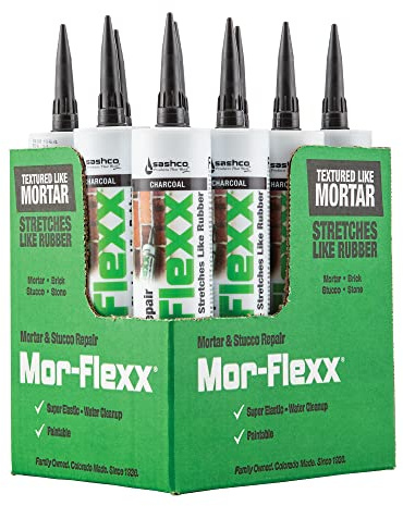 Mor-Flexx Textured Caulk, Charcoal 10.5 oz (Pack of 12)