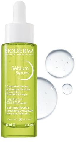 BIODERMA Sébium Serum - Anti-Imperfektionen-Wirkung gegen Pickel, erweiterte Poren und feine Linien - Erwachsenenhaut mit Neigung zu Akne - von Dermatologen empfohlen - Pipette 30 ml