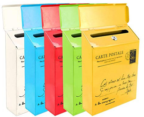 Cassetta Postale Americana in Stile retrò con Serratura, Facile Installazione, Copertura Impermeabile, Ferro Resistente e Materiale Metallico (Come mostrato)