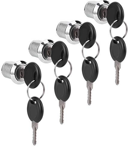 4er-Pack Schrank-Nockenschloss-Set, Briefkasten Schloß Schloss Briefkasten Aktenschrank Briefkasten Schublade Schiebetür Sicherheitsschlösser Mit Schlüsseln Für Zuhause(103-20 Hook Lock)