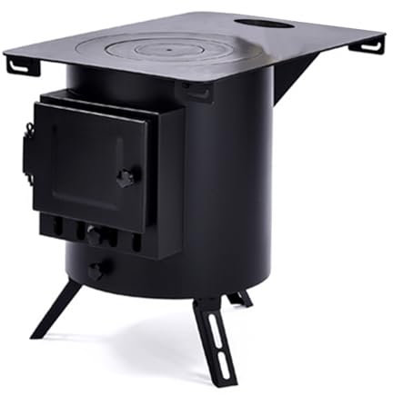 GUAWJRZDP Poêle Combustion Bois，avec Panneaux latéraux étendus et Cadres de Pieds Pliables, for la Cuisine en Plein air, Le Camping, Le Pique-Nique, Le Barbecue, Les Voyages, la Survie (Size : Withou