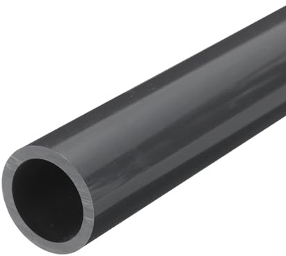 QUARKZMAN PVC Rohr, Durchmesser 42.6mm Länge 350mm Rund Kunststoffrohr für Garten, Aquarium, Wasserleitung, Kabelkanal, lüftungsrohr (Hellgrau)