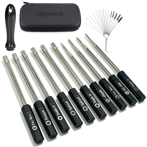 Hippotech Kit d'outils de réglage de carburateur de 10 pièces pour petit moteur à 2 temps - Tournevis spéciaux - Kit de reconstruction pour Echo STIHL Husqvarna Poulan Craftsman Tronçonneuse