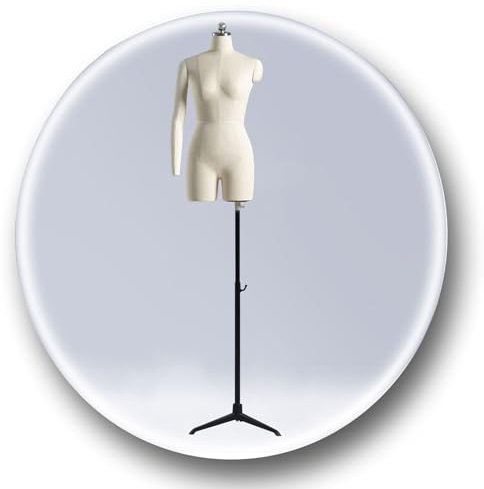 Schneiderin Schaufensterpuppe Weibliche Kleiderform Schaufensterpuppen-Torso zum Nähen von Körpern, um 360° drehbarer Schaufensterpuppen-Körperschneider-Dummy-Torso mit verstellbarem Metalls
