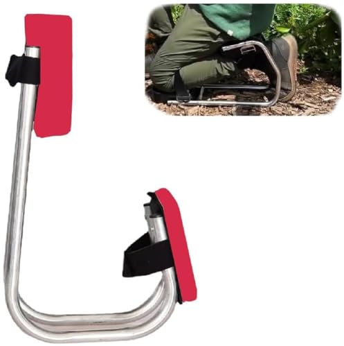 Kniebank für Gartenarbeit, Garten Kniesitz, Ergonomischer Knieschutz und Knöchelstütze, Tragbarer Kniekissen Gartenarbeit, Arbeitssparende Werkzeuge für die Gartenarbeit (Rot)