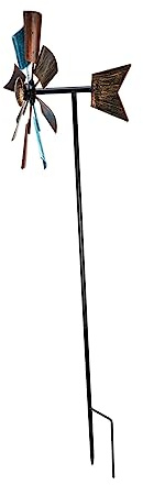 Milisten Garden Windmill Decor Pinwheel Drummer Windmill Sails Patio Decor Outdoor
