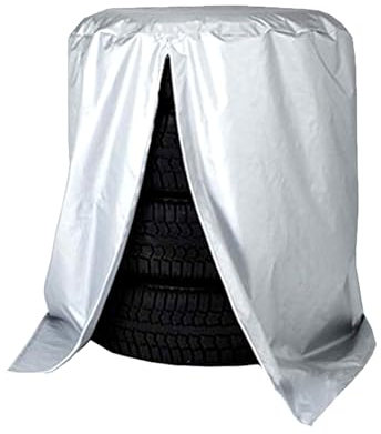 MIAOMI Reifenschutzhülle, wasserdichte Reifentaschen 210D - Oxford Cloth Reifenabdeckung mit Reißverschluss Autoreifenabdeckung Reifen Schutzhülle Reifenhülle(Silver,65x90cm)
