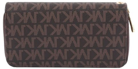 SAMEZA Carteras largas para Mujer, Carteras con Doble Cremallera, Monedero con Letras Grandes, Billetera de muñeca, Soporte para teléfono, Tarjetero, Dama, Moda, café, 1