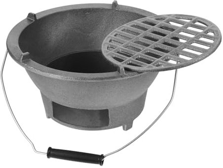 CAXUSD Gril Fonte Ronde à Barbecue Portable Pour Cuisine Extérieure Plaque De Cuisson Pour Gril à Gaz Réchaud De Table Pour Barbecue