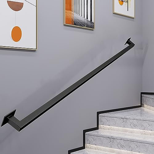 Pasamanos de hierro forjado para escaleras, barandilla antideslizante montada en la pared para un uso seguro en interiores y exteriores