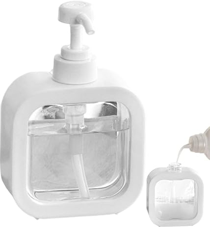 500ml Distributeur De Savon Moussant - Transparent Et Étanche, Design À Pression, Le Flacon De Lotion Vide Est Clairement Visible, Idéal pour Les Salles De Bain, Les Cuisines Et Les Hôtels