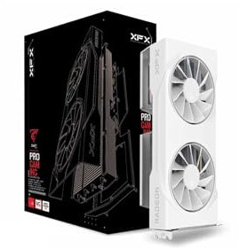 XFX Swift AMD Radeon RX 9060 XT OC White Gaming Edition with 16GB GDDR6 HDMI 2xDP, AMD RDNA™ 4 (RX-96TSW16WQ)