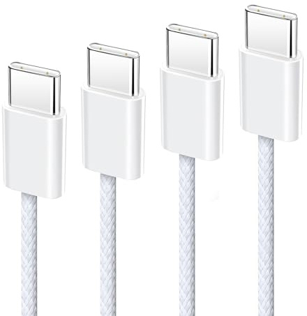 SJACXANM Câble USB C Vers USB C Charge Rapide, 2PCS 60w Câble USB Type C, 1.5m 3a Nylon Tressé Cordon Usbc ChargeurCâble Compatible Avec iPhone 16 15 Samsung Galaxy S24 S23 Pixel iPad Macbook