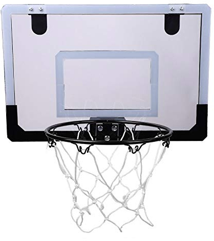 ANKROYU Mini système de Basket-Ball d'intérieur, Kit de Cerceau de Panneau arrière, Ensemble Mural de Porte, Cerceau à Ressort Durable en PVC, sûr pour Comprend Une clé de gonflage