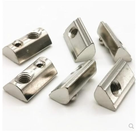 Einschraubbare Feder-T-Muttern, T-Federmutter, halbrund, elastisch, for Aluminiumprofile 2020-4545, M3-M8, Sortimentspackungen(M4-40-10pcs)