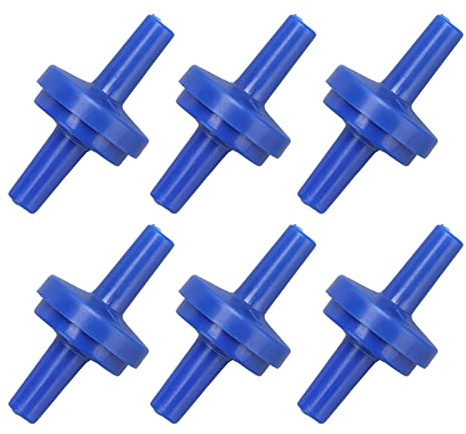 Bewinner 10 Pezzi Valvola di Ritegno Unidirezionale 1/4 Barb 5mm Valvola di Ritegno del Tubo Flessibile PP Diaframma in Plastica di di Arresto dell'acqua per Acquario Acquario Aspirazione Aria