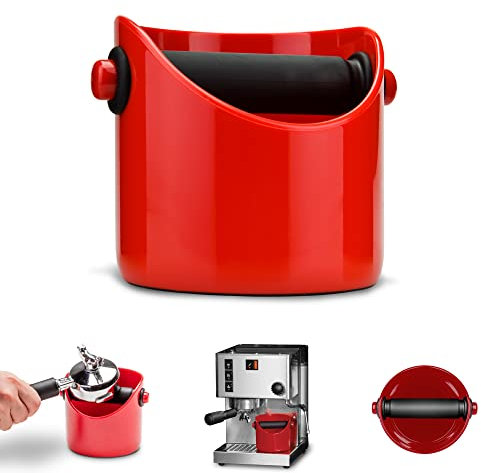 Dreamfarm - Recipiente per Fondi di caffè Grindenstein, Colore: Rosso