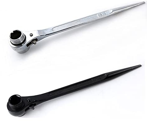 Hwydo Gerüste Podger Ratschen Schraubenschlüssel Ratschen Steckschlüssel 19mm/22mm Schwarz