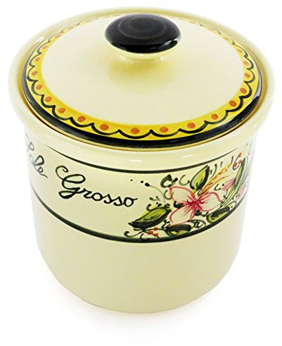 Ceramiche Liberati – Sel gros Pot en céramique. Produit fait à la main Artisanat, Italie).